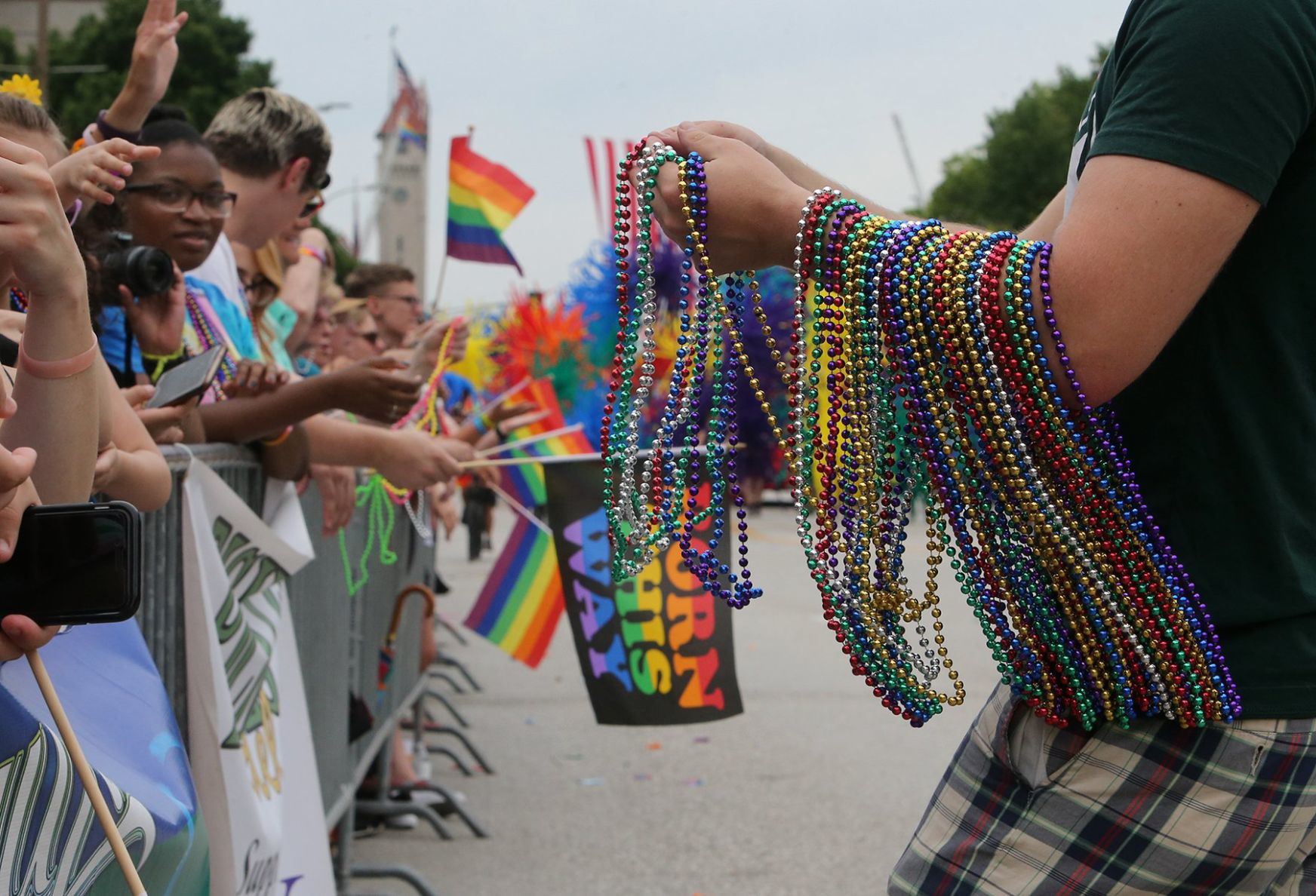 Thousands Watch the Pride Parade downtown